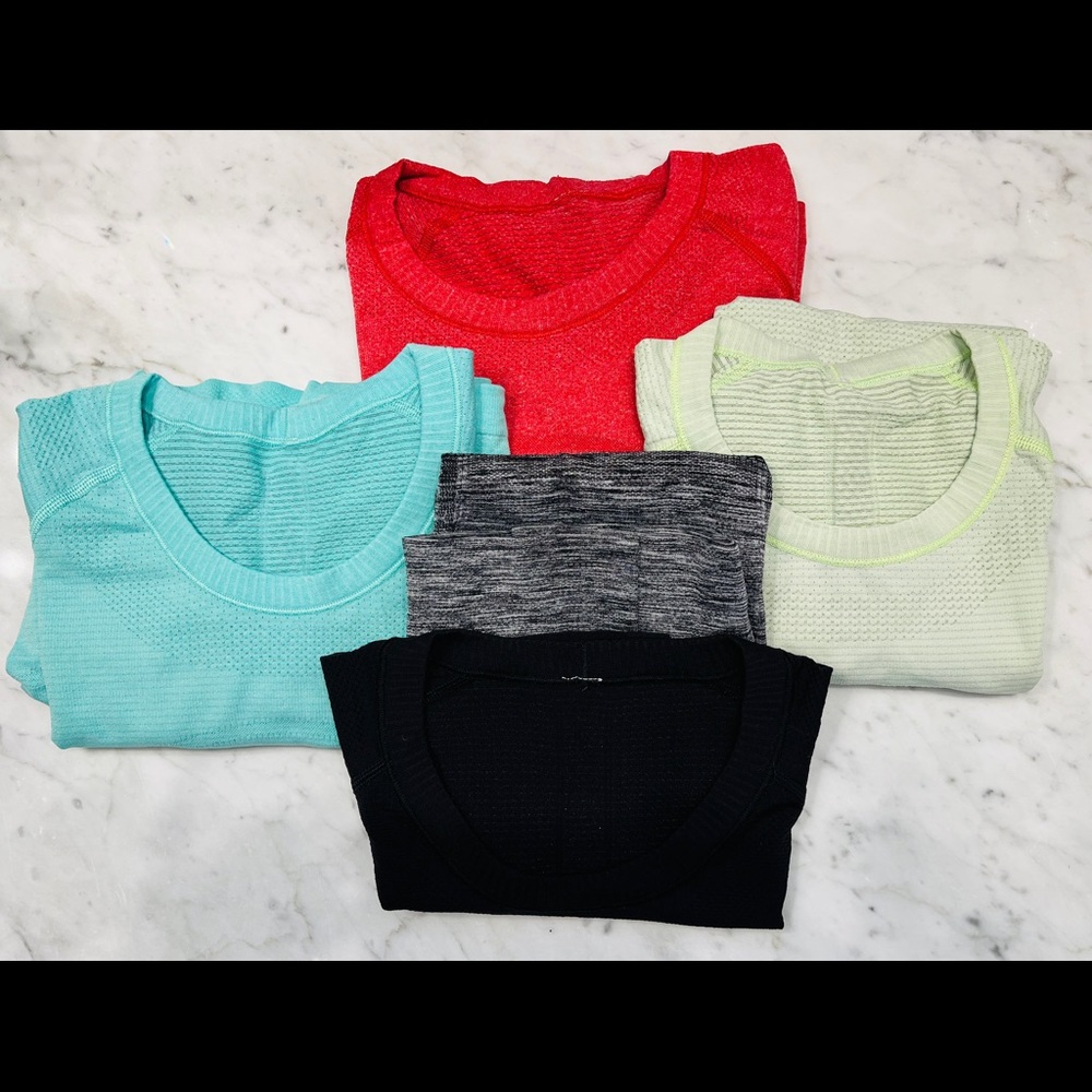 Lululemon Run Swiftly Short Sleeves -Lot of 4. All size 4